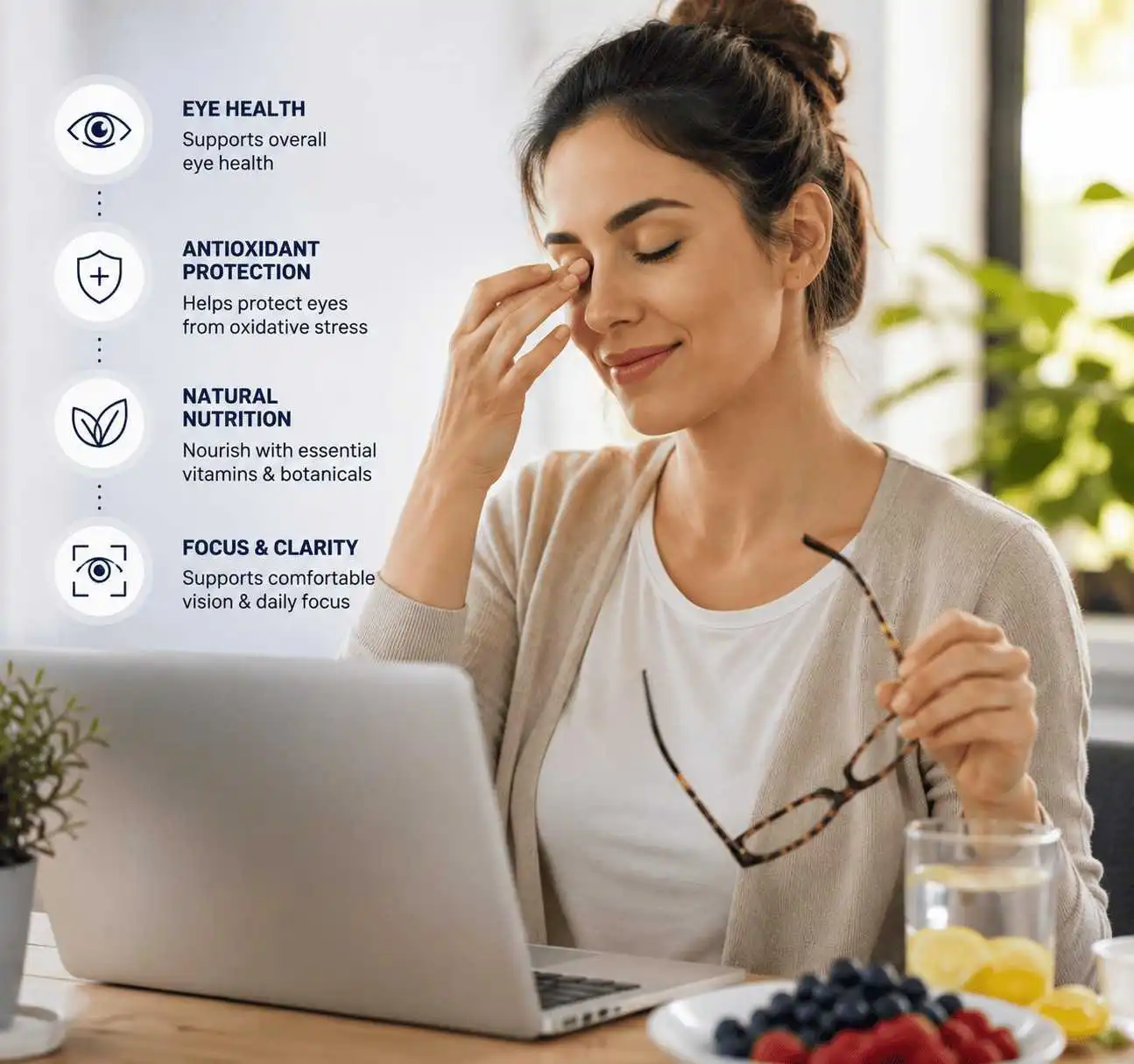 Healthy eye wellness illustration